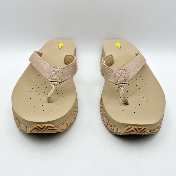 Volatile Womens Neville Wedge Sandal US 11 M Nude Snake Vegan Leather NWOB - Picture 5 of 12